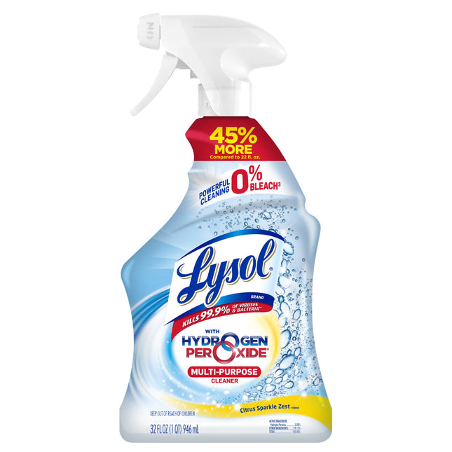 Lysol Cleaner Hydrogen Peroxide Multi-Purpose Cleaner Spray, Citrus, 32 Fluid Ou