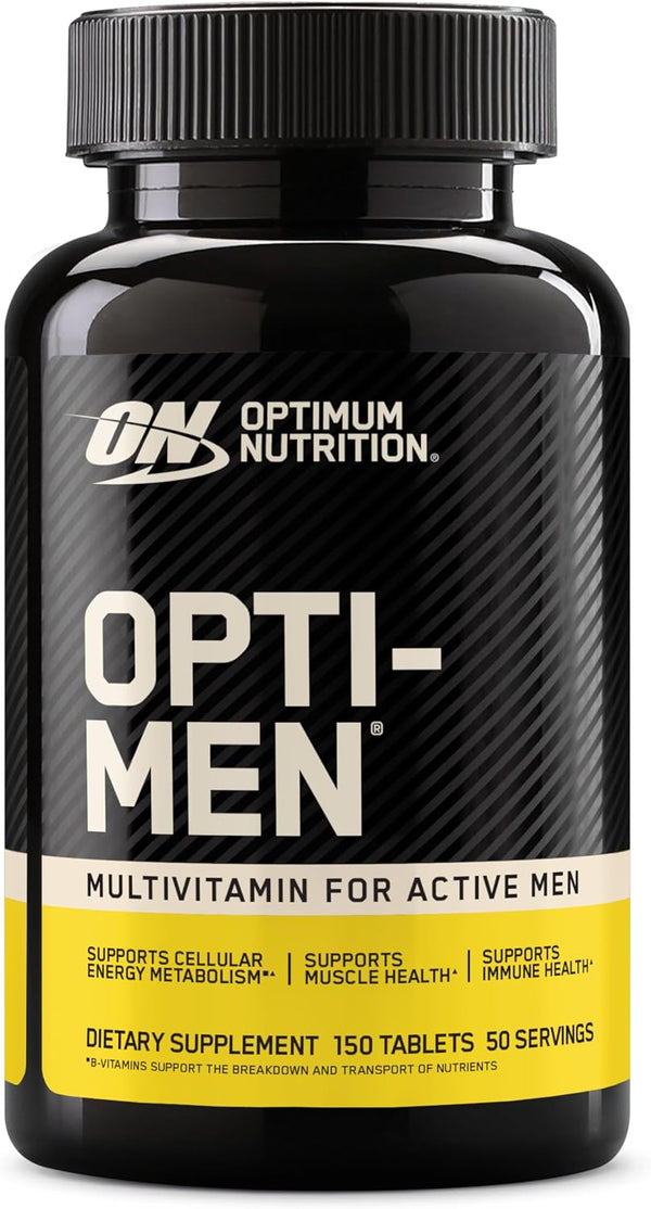 Optimum Nutrition Opti-Men, Vitamin C, Zinc and Vitamin D, E, B12 for Immune Support Mens Daily Multivitamin Supplement, 150 Count (Packaging May