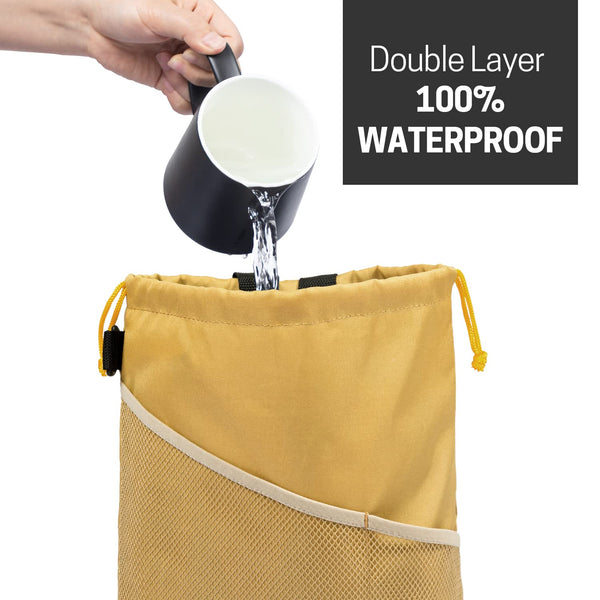 GNEGNI 2PCS Car Garbage Can, Hanging Car Trash Bag with Waterproof Leakproof Lining