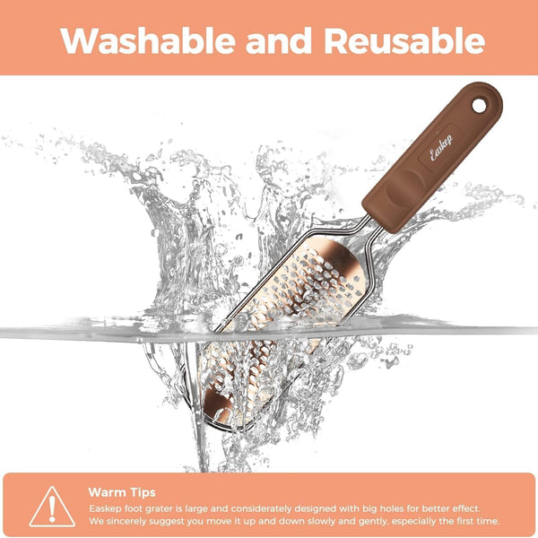Foot File Foot Scrubber Pedicure - Callus Remover for Feet Easkep Professional Grater Rasp Foot Scraper Corns Callous Removers Cracked Dead Skin
