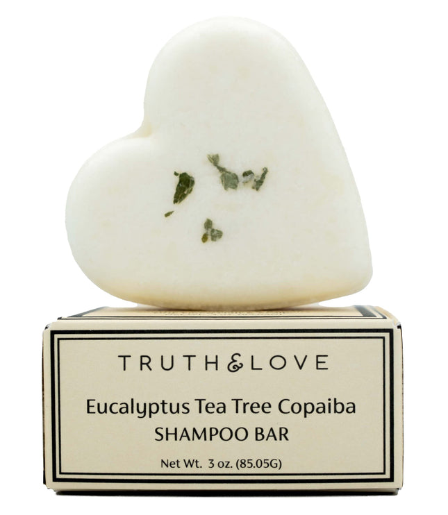 Truth & Love Beauty Eucalyptus Tea Tree Copaiba Shampoo Bar for Dry, Flaky Hair 