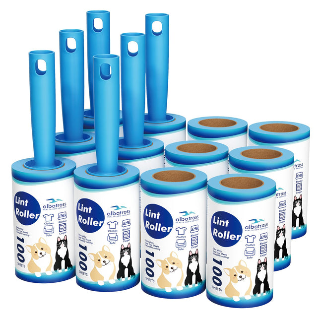 Lint Rollers for Pet Hair Extra Sticky, 1200 Sheets Mega Value Set Lint Rollers for Pet Hair Removal, Dog and Cat Lint R
