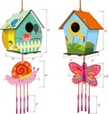 Home Composer 4 Pack DIY Bird House Wind Chime Kits for Children to Build and Paint, Wooden Arts and Crafts for Kids Girls Boys Toddlers Ages 8-12