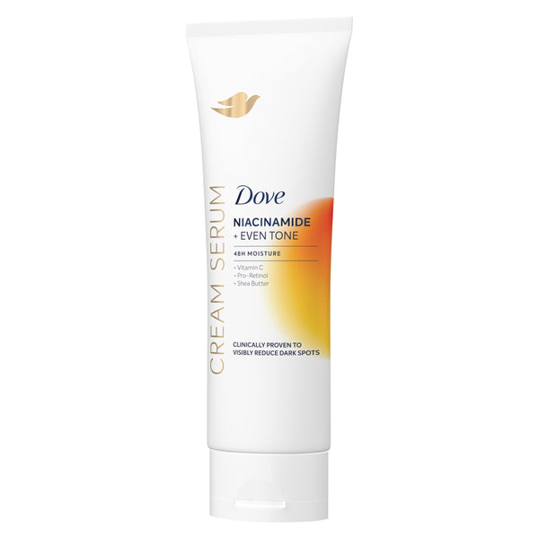 Dove Body Cream Serum Niacinamide + Even Tone for Dark Spots and Uneven Tone with Vitamin C, Pro-Retinol and Shea Butter Lotion, 8 Oz
