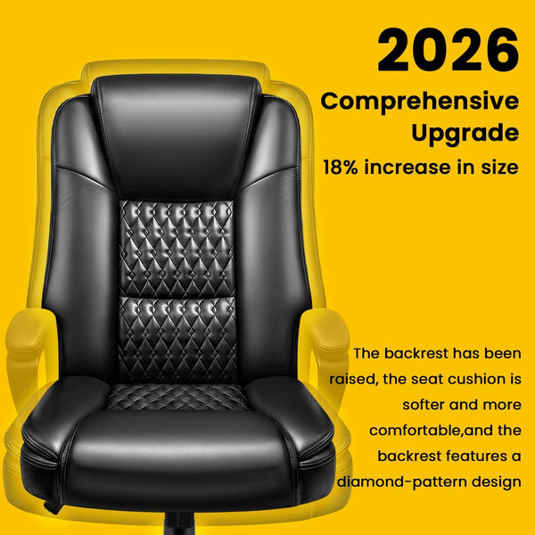 OFIKA Home Office Chair, 400LBS Big and Tall Computer Chair Heavy Duty Design, Ergonomic High Back Cushion Lumbar Back Support, Adjustable