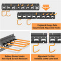 Garden Tool Organizer Wall Mount - Garage Storage and Organization Yard Tool Hanger with Adjustable Pegboard Hooks Shed Rack for Broom Mop Shovel