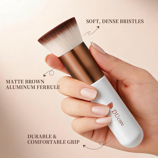 DUcare Foundation Brush,Flat Top Kabuki Brush Synthetic Professional Makeup Brush Liquid Blending Mineral Powder Buffing Stippling Makeup Tools,