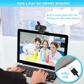 XPCAM HD 1080p Webcam with Microphone,USB Web Camera for Computer PC Laptop | PC Webcam with Cover/Tripod,110°FOV Wide Angle,Plug&Play Streaming