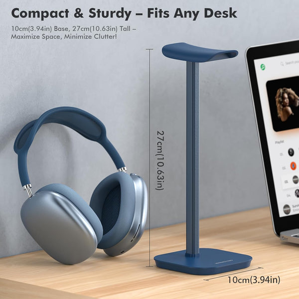 Headphone Stand, Desktop Headset Holder Heavy Base Desk Earphone Stand Aluminum Gaming Headset Hanger Rack for Airpods Max, Airpods, Airpods Pro,
