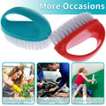 Cobee 2 Pack Hand Nail Brush for Cleaning Fingernails Durable Stiff Bristles Nail Scrub Brush Cleaner with Handle Heavy Duty Deep Nail Cleaning