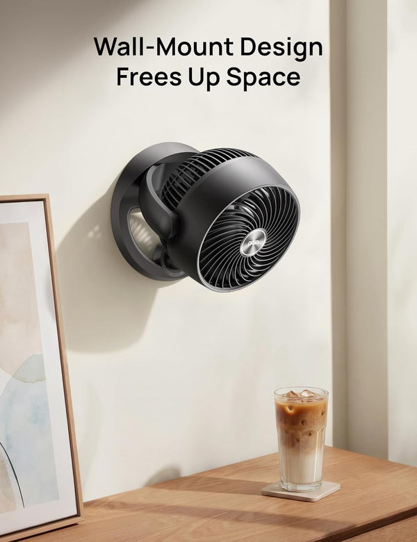 DREO Fan for Bedroom, 12 Inches, 70ft Powerful Airflow, 25db Quiet Table Air Circulator Fans for Whole Room, 120° Adjustable Tilt, 3 Speeds,