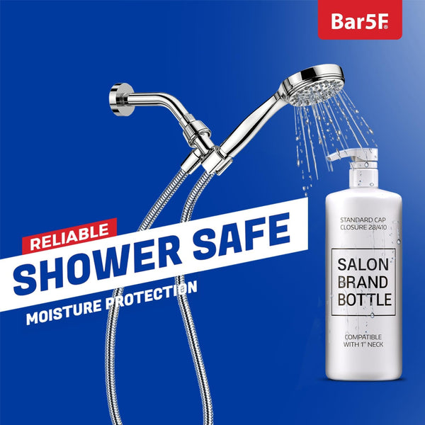Bar5F Pumps for Shampoo and Conditioner Bottles, Salon-Brand Liters, 2 Pack | Professional-standard durability for salon-brand 1 L/33.8 oz