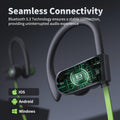 Bluetooth Headphones, Wireless Earbuds IPX7 Waterproof Bluetooth 5.3 Headphones with 16Hrs Playtime Stereo Bass Headsets with Mic Running Headsets