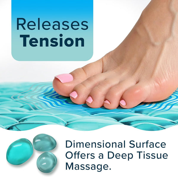 Slipx Solutions Extra Long Deep Foot Massager Bath Tub & Shower Mat 38X17 | Non-Slip, 188 Suction Cups | Feels Great on Tired Feet, Looks like
