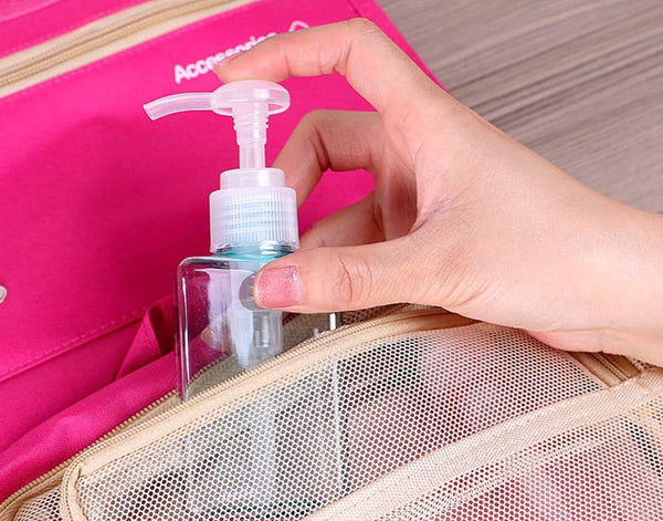100ml / 3.3oz Refillable Empty Plastic Pump Bottles Jars Set for Makeup Cosmetic Bath Shower Shampoo Hair-Conditioner Toiletries Liquid Containers