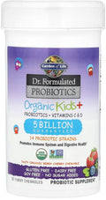 Garden of Life Dr. Formulated Probiotics Organic Kids+ plus Vitamin C & D - Berry Cherry - Gluten, Dairy & Soy Free Immune & Digestive Health