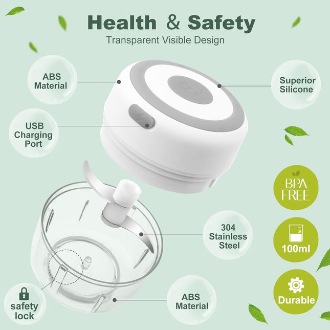 Electric-Herb-Grinder-Large-3.4Oz-Usb Rechargeable, 3.5'' Powerful Grinder for Dry and Fresh Herbs and Spices, Portable 