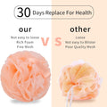 Bath Loofah Sponge Body Scrubber Shower Sponge Exfoliating Mesh Pouf Shower Ball Bath Sponges for Women and Men Bathing Accessories (4Pack 50G