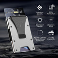 Slim Minimalist Wallet for Men with Money Clip - 15 Credit Card Holder RFID Wallet for Men - Front Pocket Mens Wallet with Compact Design - Easy