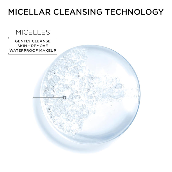 Garnier Micellar Water For Waterproof Makeup, Hydrating Facial Cleanser & Makeup Remover, Suitable for Sensitive Skin, Vegan, Cruelty Free, 13.5