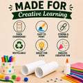 60 Pack Thick Cardboard Tubes for Crafts - Bulk Craft Rolls - Round Cardboard Tubes - Toilet Paper Rolls Crafts - Craft Tubes - Paper Tube for