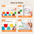 Jar Melo Paint with Water Books for Toddlers, Mess Free Watercolor Painting Activity for Kids Ages 1-3, 2-4, 4-6, Paint by Number Art Craft