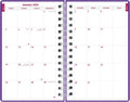 Brownline® 2025 DuraFlex Daily/Monthly Planner, Appointment Book, 12 Months, January to December, Twin-Wire Binding, 8" x 5", Purple (CB634V.PUR-25)