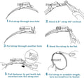 304 Stainless Steel Hose Clamp Assortment Kit DIY, Cut-To-Fit 12 FT Metal Strap+8 Stronger Fasteners,Large Adjustable Worm Gear Band Hose Clamps