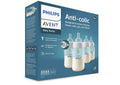 Philips Avent Anti-Colic Baby Bottle with AirFree Vent, Medium Flow 2 Nipple, 1m+, 9oz, 4 Pack, Clear, SCY703/04 Clear 4 Count (Pack of 1) 9 Ounce
