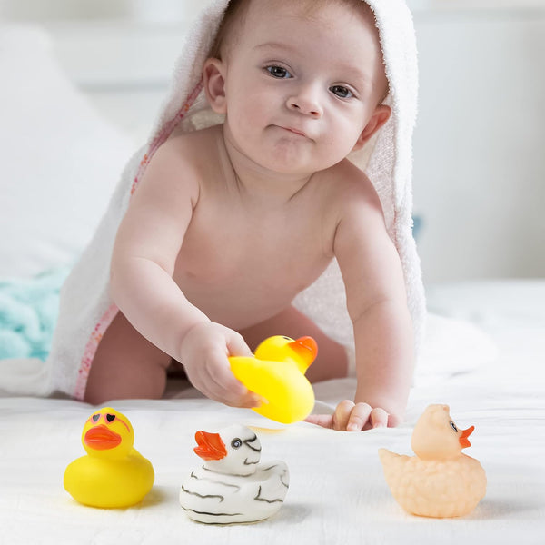 Rubber Ducks for Jeep Ducking 50 PCS Assorted Rubber Ducks for Duckies Games, Jeeps Ducking / Cruise Ships and Bath / Pool Play - Small 2 Inch