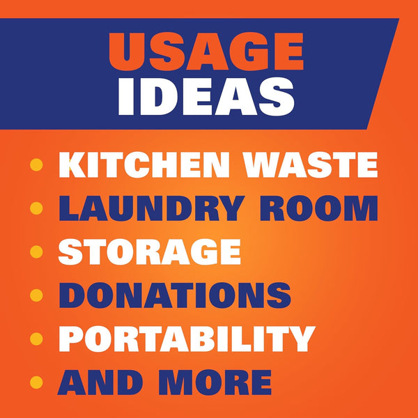 Hefty Strong 13 Gallon Trash Bags, Tall Kitchen Bags, Unscentedlarge Bags with Drawstrings, Durable Closure, Resists Leaks, Punctures, and Tears,