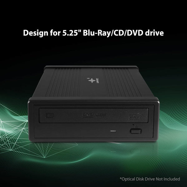 NexStar DX2 USB 3.0 External Enclosure, Design for 5.25" Blu-Ray/CD/DVD SATA Drive, 2nd Gen DX, Aluminum Alloy, fit Any Depth Optical Drive, TAA