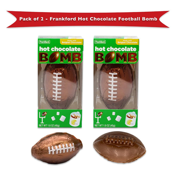 Football Hot Chocolate Bomb Gift Set 2 Pack- Hot Chocolate Bombs, Hot Cocoa Bombs, Hot Chocolate Bombs Bulk, Hot Coco Bombs, Hot Cocoa Bomb Gift