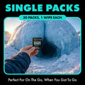 DUDE Wipes - On-The-Go Flushable Wipes - 1 Pack, 30 Wipes - Mint Chill Extra-Large Individually Wrapped Adult Wet Wipes - Eucalyptus & Tea Tree