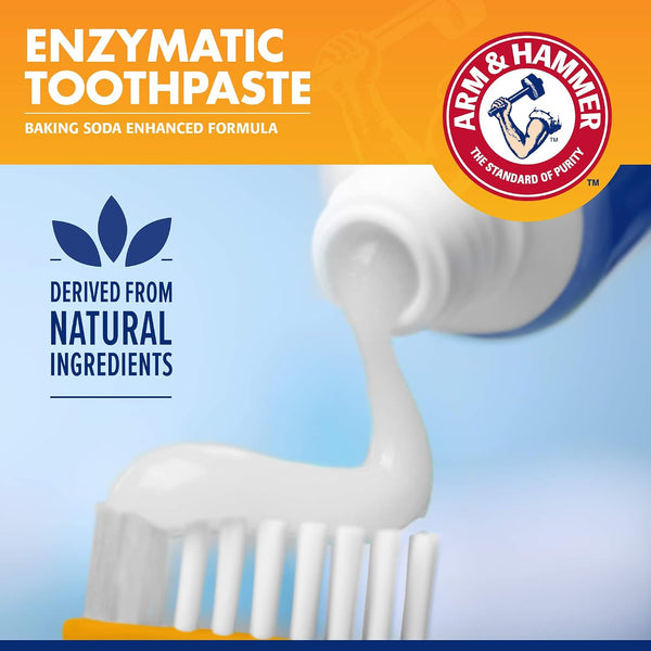 Arm & Hammer for Pets Tartar Control Dog Dental Kit, Enzymatic Toothpaste with Toothbrush and Fingerbrush, Baking Soda Formula Reduces Plaque and