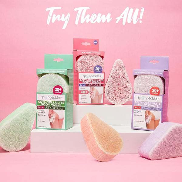 Spongables Pedi Scrub Foot Exfoliating 20+ Wash Sponge, Clean & Fresh, 3 Count Clean and Fresh 1 Count (Pack of 3)
