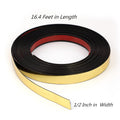 Metallic Gold Mirror Border Trim Peel and Stick PVC Wall Molding Trim Tape Self Adhesive Shiny Gold Decorative Trim for TV, Wall, Mirror, Door,