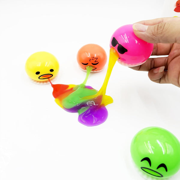 Vomiting Egg Slime Toy - Funny Prank Squeeze Stress Ball Puking Yolk, Novelty Fidget Relief Toy Gag Gift for Kids Adults, Christmas Stocking