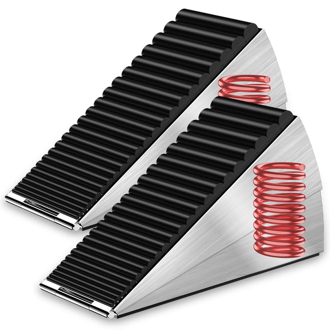 Strongest Adjustable Spring Loaded Large Door Stopper - Heavy Duty Tall Door Sto