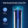 NASTIMA 12V 27A A27 Alkaline Battery, V27A LR27A MN27 L828 12V Battery (5-Pack)