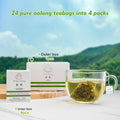 GTGLOTRA Oolong Tea Bags, 24 Whole Leaf Tea Bag, Alternative To Caffeine, 100% Natural Pure Tea, Stress Relief Pyramid Teabags, Suitable for