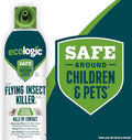 Ecologic Flying Insect Killer, 14 Ounces, Aerosol Formula Made With Cornmint Cinnamon And Clove Oil Kills Houseflies, Mosquitoes, Moths, Fruit
