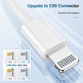 3 Pack Apple Mfi Certified Charger Cable 6Ft, Lightning to USB Cable Cord 6 Foot, 2.4A Fast Charging,Apple Phone Long Chargers for Iphone