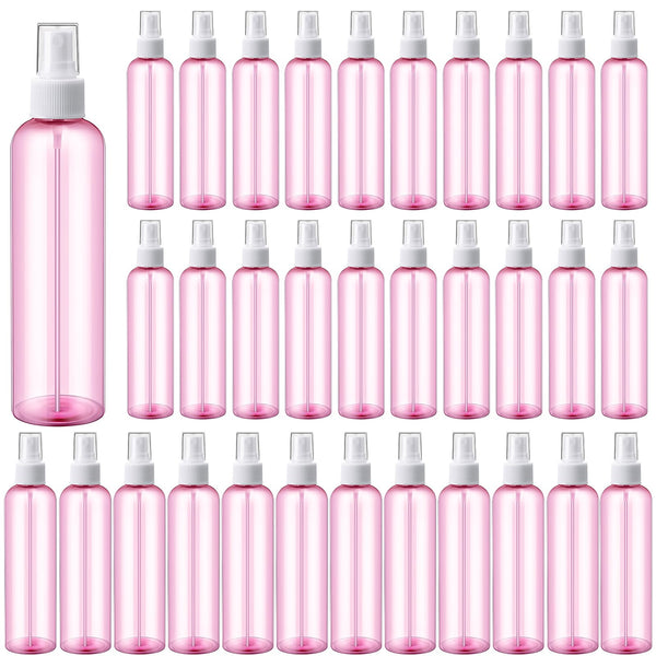 Eccliy 32 Pcs 8 oz Spray Bottles Fine Mist Plastic Spray Bottles Clear Empty Sprayer Hairs Refillable Travel Sprayer with Pump Cap for Cleaning