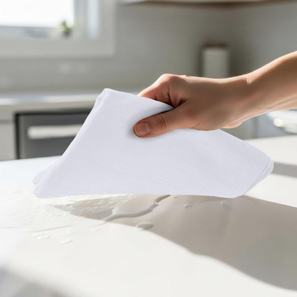 Utopia Kitchen White Flour Sack Towels [12 Pack - 28 x 28 Inch] 100% Cotton White 12 Pack