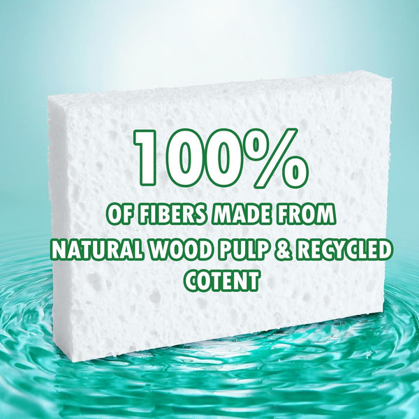 12 Pack Dishwashing Sponges Natural Cellulose Sponges Plant Based Resilient and Reusable Soft Dish Sponges for Washing Dishes DIY Craft Sponge for