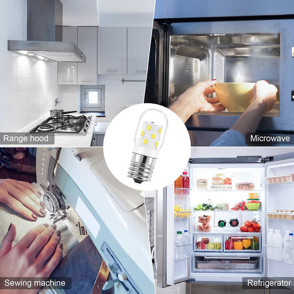 E17 LED Under Microwave Over Stove Light Bulb 125V Appliance 8206232A 40W Incandescent Equivalent, E17 Intermediate Base 3W Dimmable Light Bulb