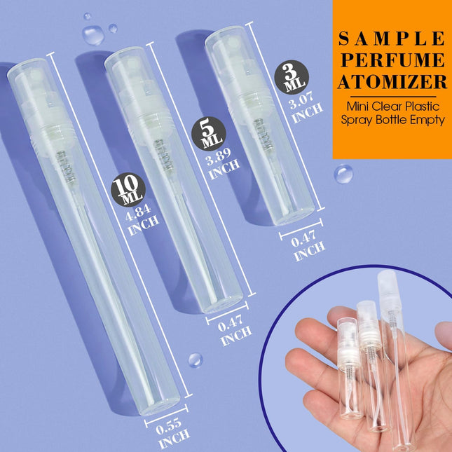 60PCS 5Ml Mini Spray Bottle, Portable Clear Plastic Spray Bottle, Empty Fine Mist Refillable Perfume Atomizer, Small Sam