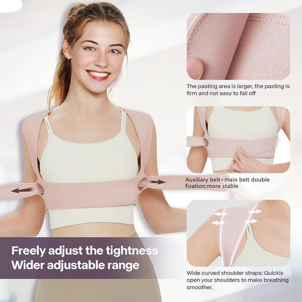 Back Brace Posture Corrector for Women, Upper Back Support Straps Straightener, Hunchback Improve Posture Correct-Shoulder, Upper Back Pain Relief