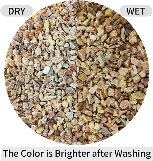 FANTIAN 5lbs Natural Pea Gravel Pebbles, 3/8 Inch Decorative Succulent Rocks Pebbles for Indoor Plants. River Rocks for Vase and Outdoor Garden